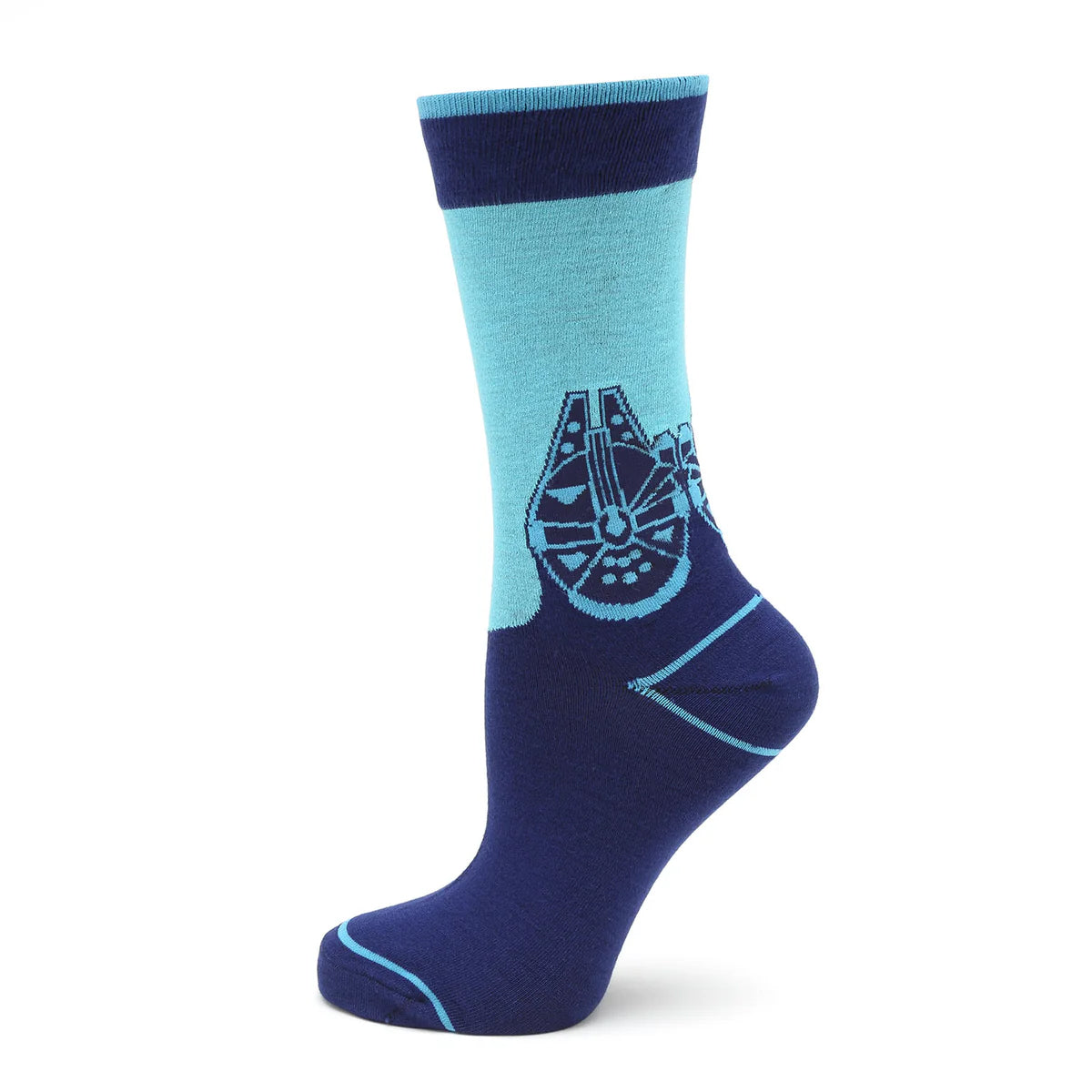 Star Wars Millennium Falcon Calcetines de vestir azules y Pin de solapa con el emblema de la Rebelión, Set de regalo
