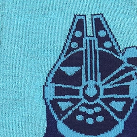 Star Wars Millennium Falcon Calcetines de vestir azules y Pin de solapa con el emblema de la Rebelión, Set de regalo