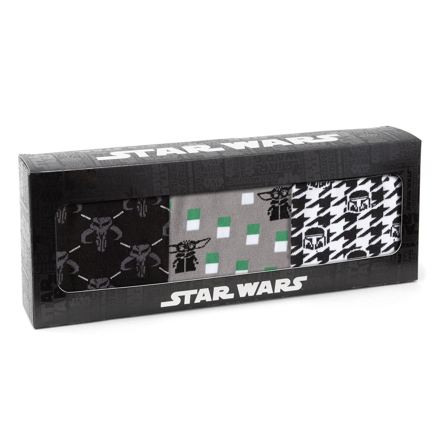 Star Wars Mandalorian Dress Socks 3-Pack and Mythosaur Lapel Pin Gift Set - My Men's Shop