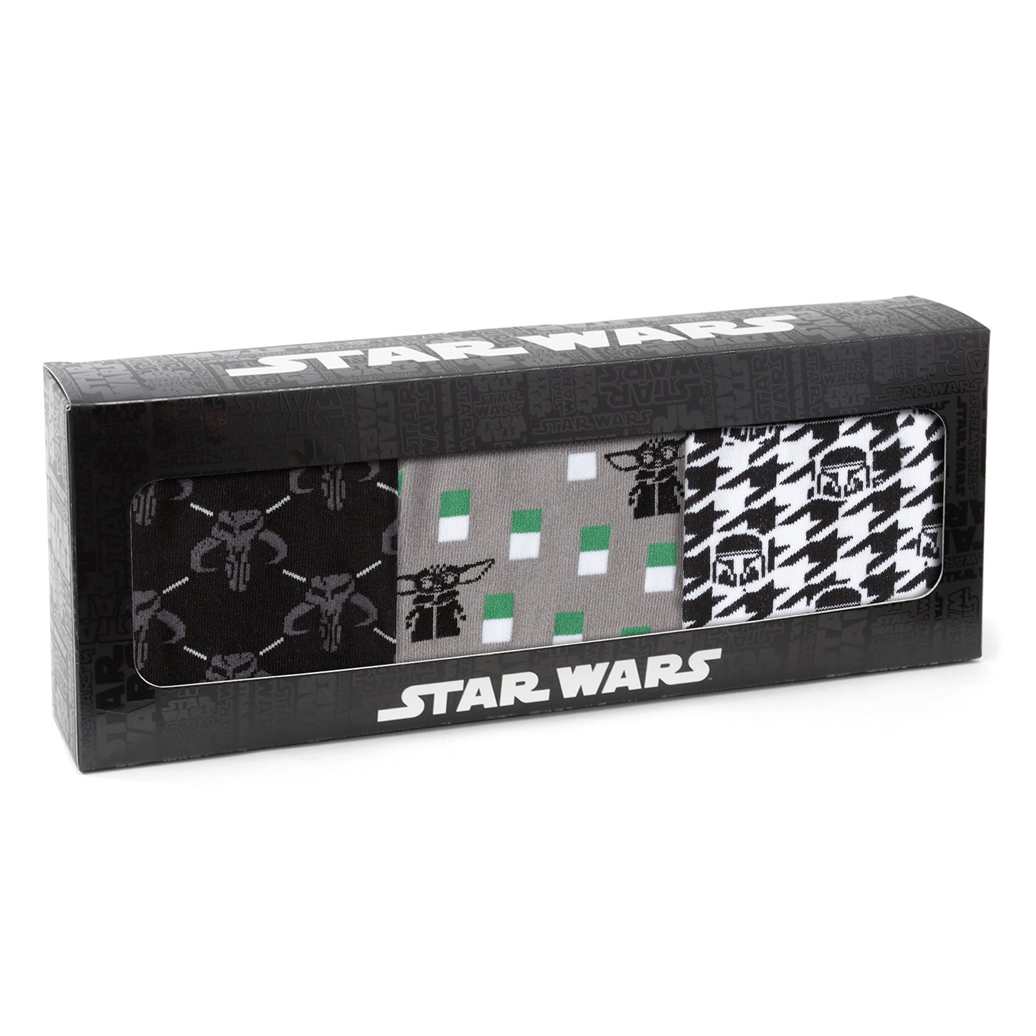 Star Wars Mandalorian Dress Socks 3-Pack and Mythosaur Lapel Pin Gift Set - My Men's Shop