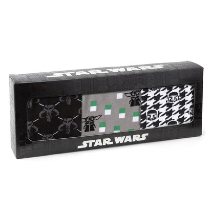 Star Wars Mandalorian Dress Socks 3-Pack and Mythosaur Lapel Pin Gift Set - My Men's Shop