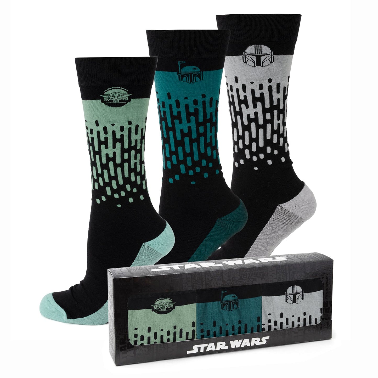 Star Wars Mandalorian 3-Pack Dress Sock and Lapel Pin Gift Set - My Men's Shop