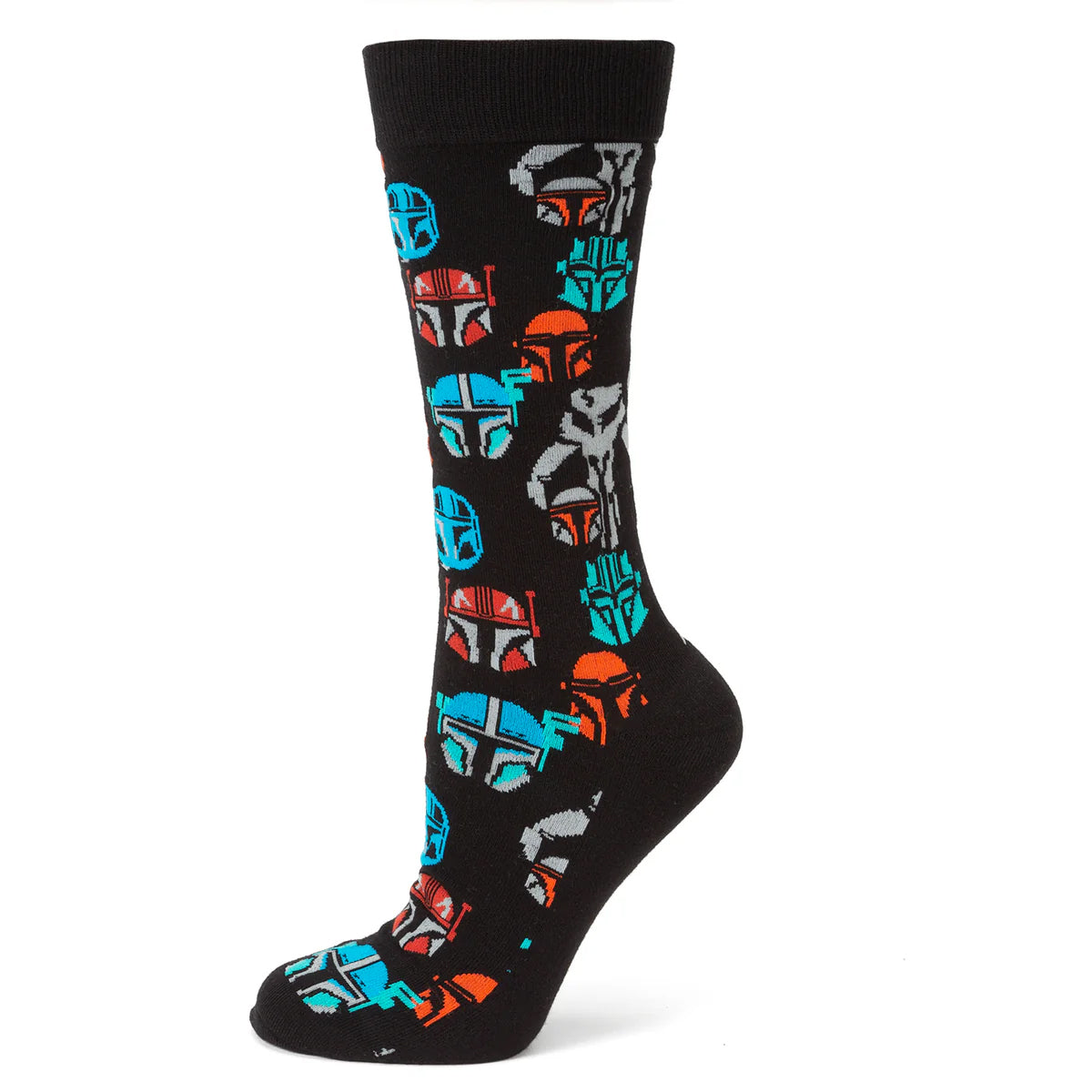 Star Wars Mandalorian and Mythosaur Multicolored Navy Dress Socks and Lapel Pin Gift Set - My Men's Shop