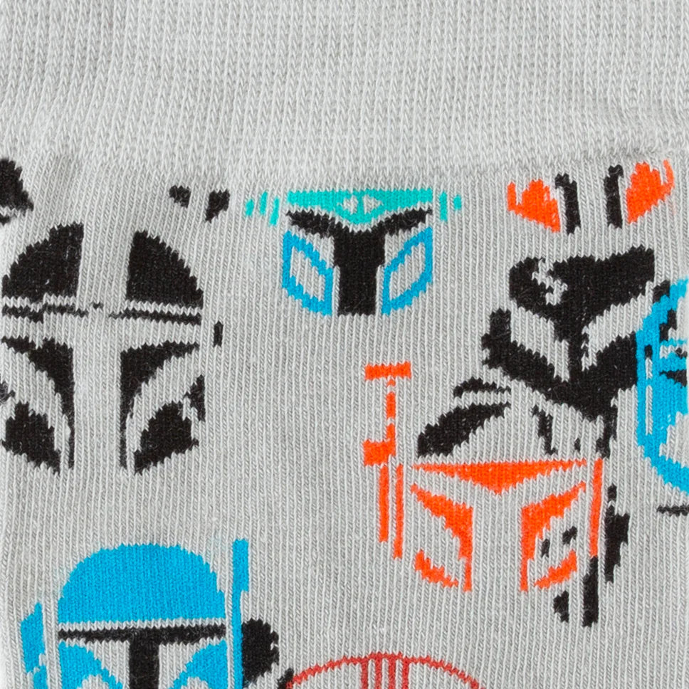 Star Wars Mandalorian and Mythosaur Multicolored Gray Dress Socks and Lapel Pin Gift Set - My Men's Shop