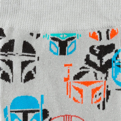 Star Wars Mandalorian and Mythosaur Multicolored Gray Dress Socks and Lapel Pin Gift Set - My Men's Shop