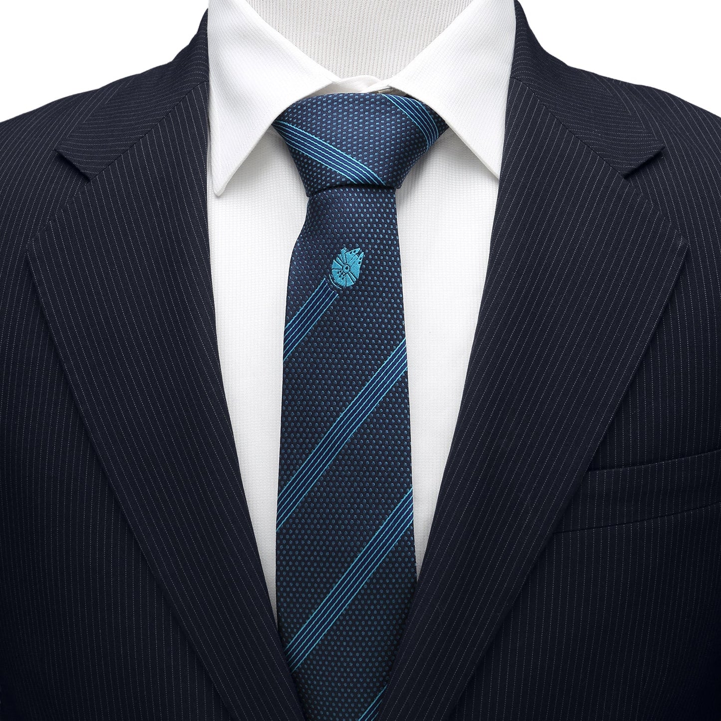 Star Wars Millennium Falcon Blue Striped Tie - My Men's Shop