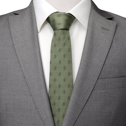 Star Wars Mandalorian Dotted Sage Green Tie - My Men's Shop