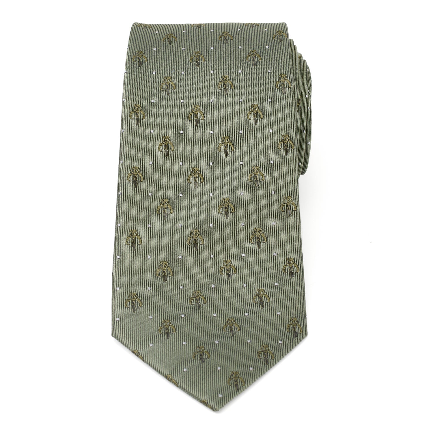 Star Wars Mandalorian Dotted Sage Green Tie - My Men's Shop