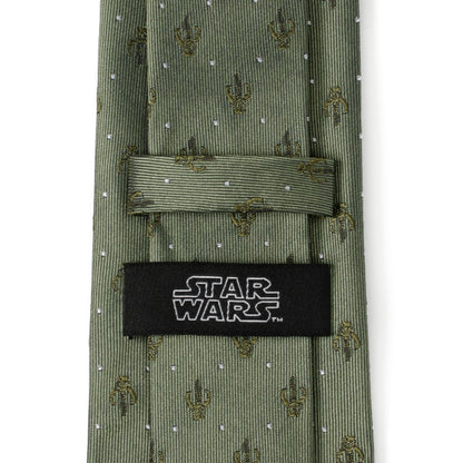 Star Wars Mandalorian Dotted Sage Green Tie - My Men's Shop