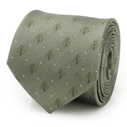 Star Wars Mandalorian Dotted Sage Green Tie - My Men's Shop