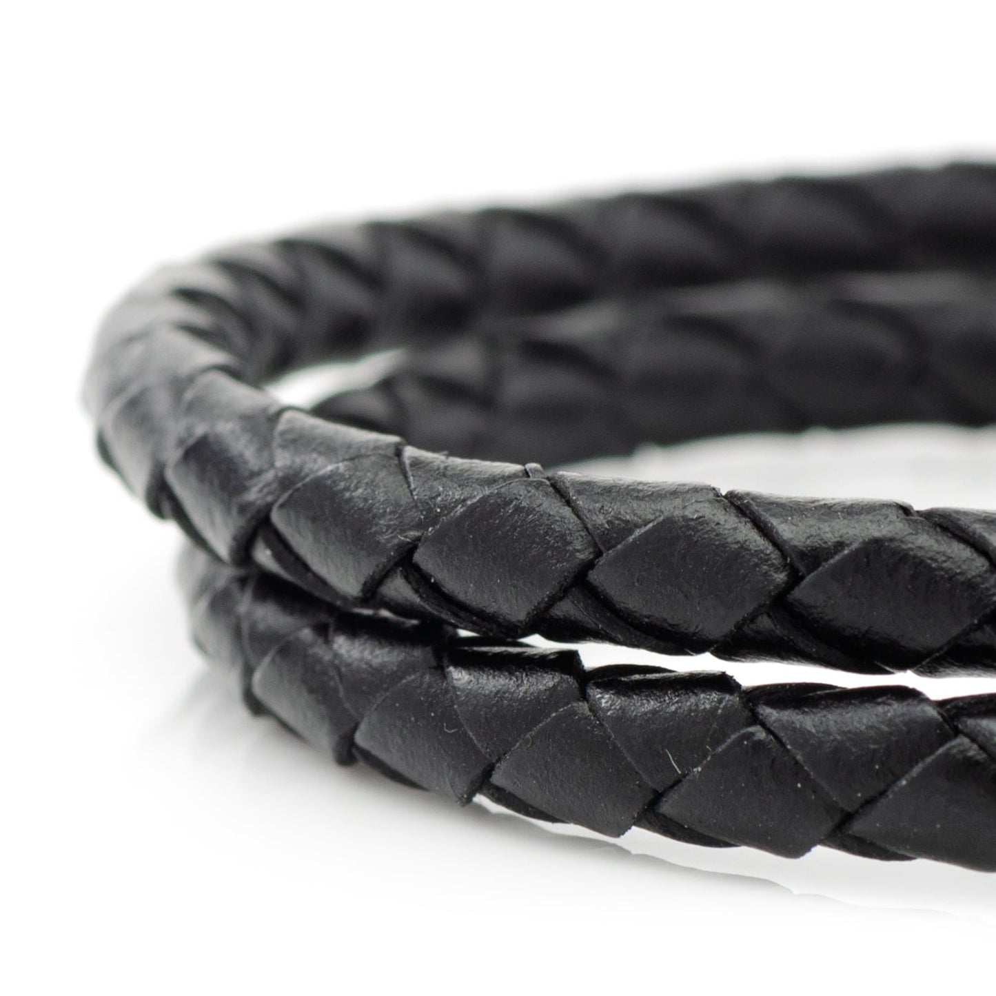 Star Wars Mandalorian Double Wrap Stainless Steel Black Bracelet