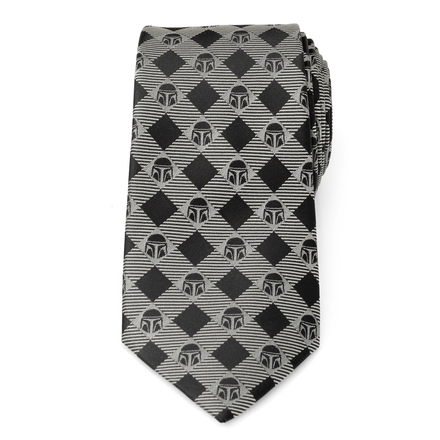 Star Wars Mandalorian Black and Gray Plaid Tie - My Men's Shop