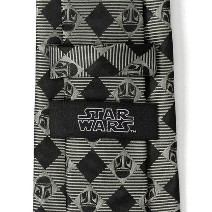 Star Wars Mandalorian Black and Gray Plaid Tie - My Men's Shop