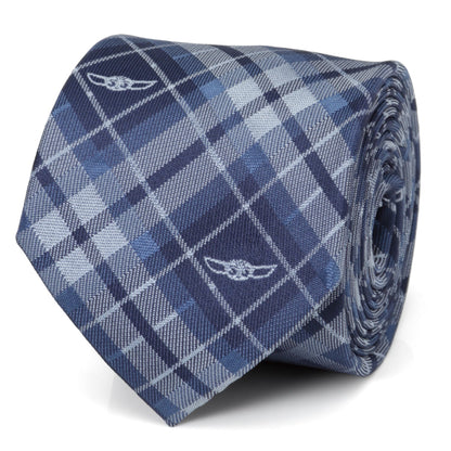 Star Wars Grogu Blue Plaid Tie - My Men's Shop