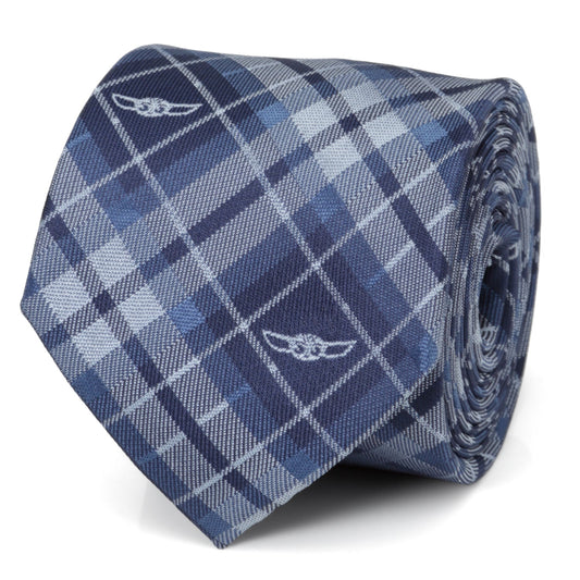 Star Wars Grogu Blue Plaid Tie - My Men's Shop