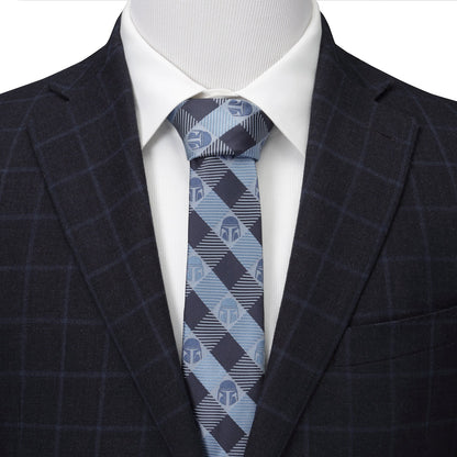 Star Wars Mandalorian Blue and Black Plaid Tie - My Men's Shop