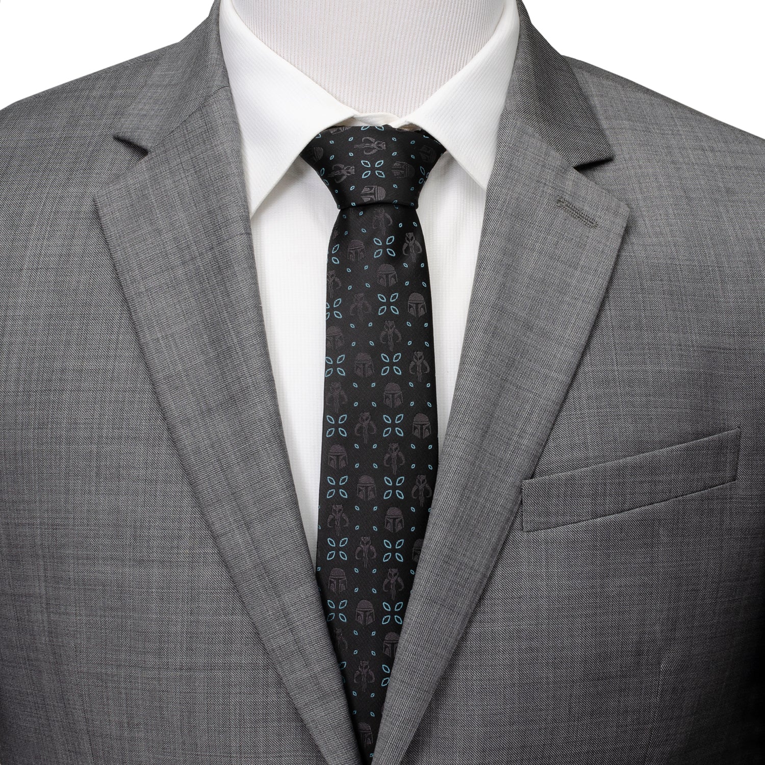 Star Wars Mandalorian Motif Black Tie - My Men's Shop