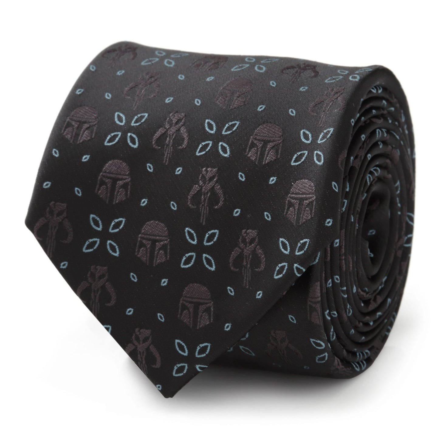 Corbata negra con motivo de Star Wars Mandalorian