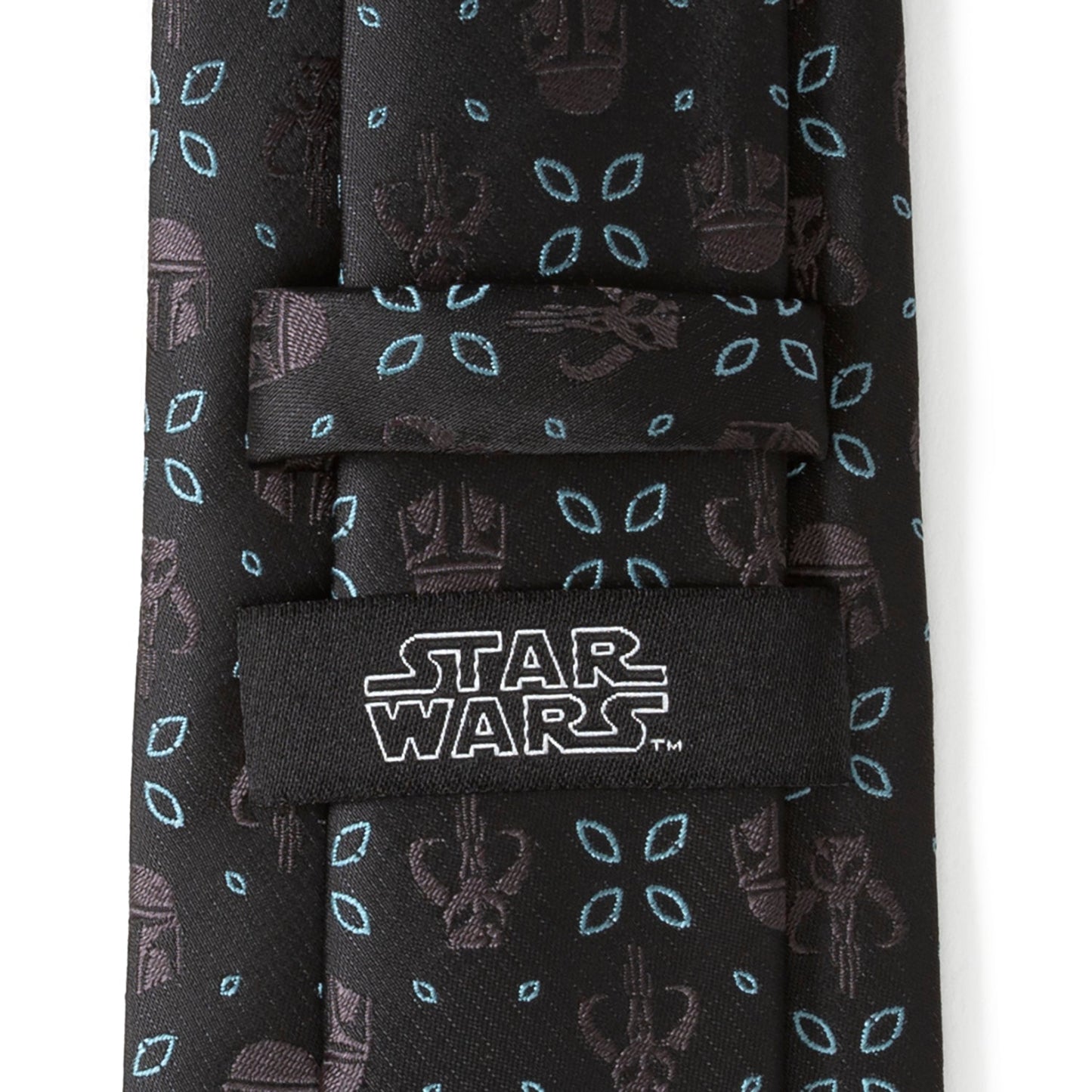Corbata negra con motivo de Star Wars Mandalorian