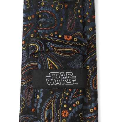 Corbata negra de cachemir mandaloriana de Star Wars