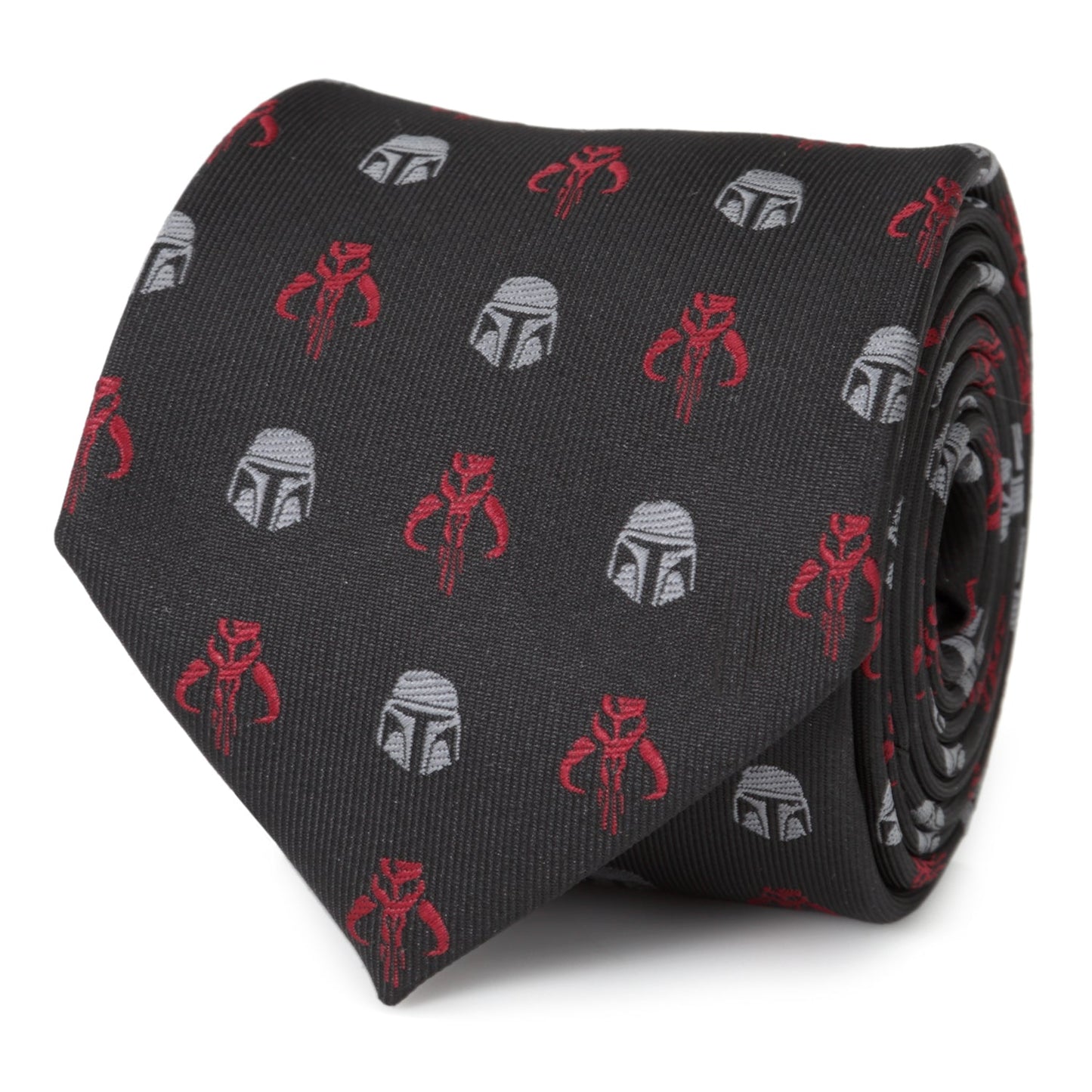 Corbata de Star Wars Mandalorian y Mythosaur roja y negra