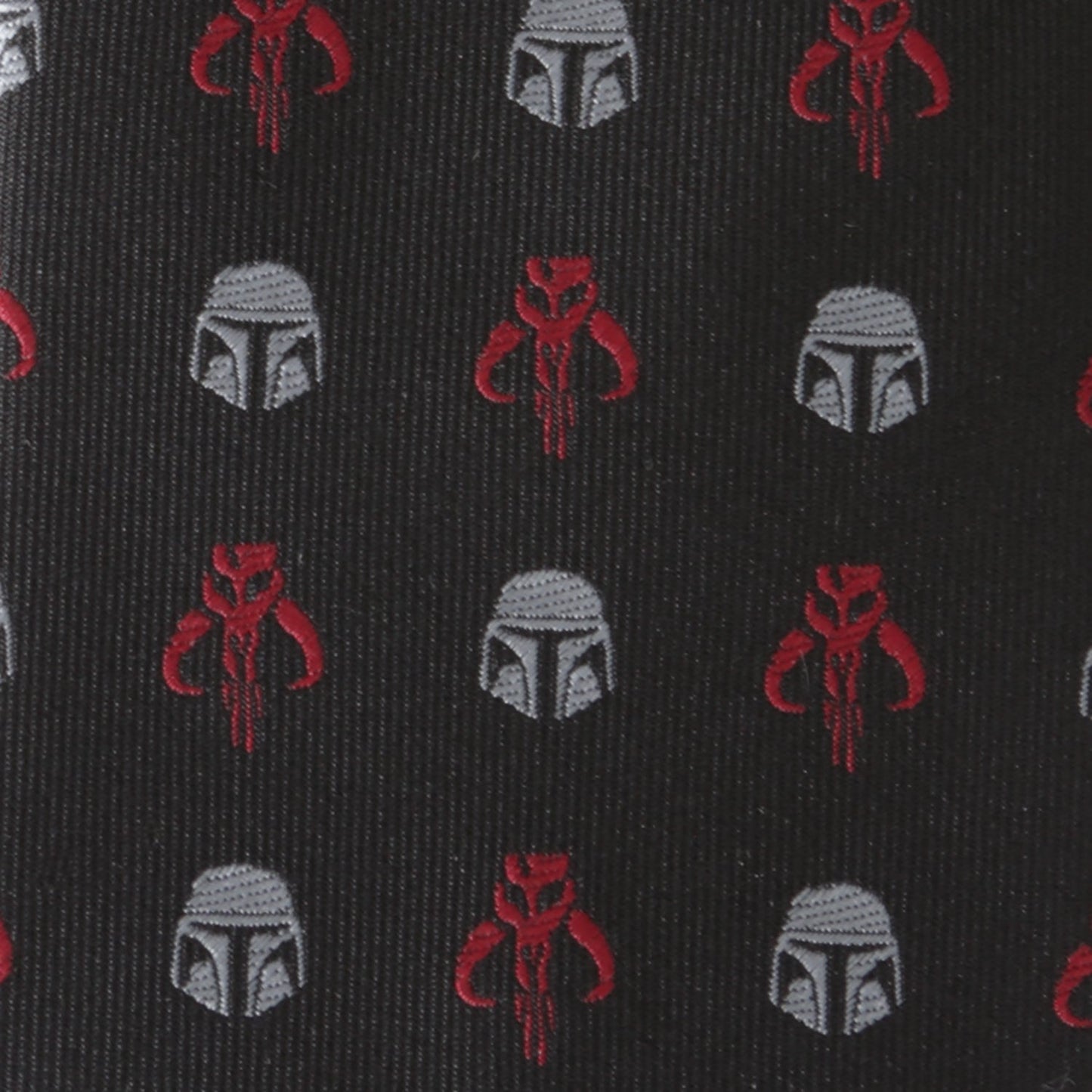Corbata de Star Wars Mandalorian y Mythosaur roja y negra