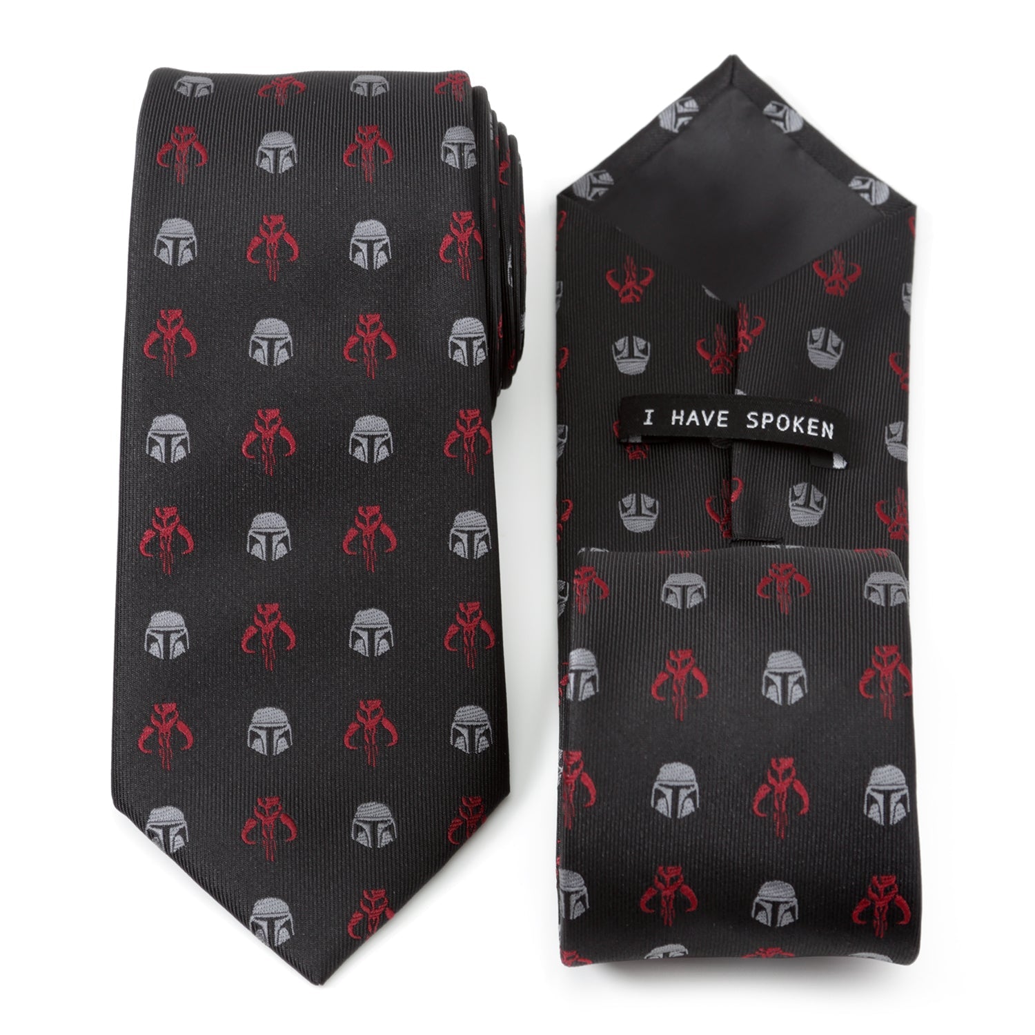 Star Wars Mandalorian and Mythosaur Red and Black Tie - My Men's Shop