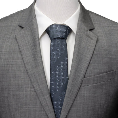 Star Wars Mandalorian Blue Dotted Striped Tie