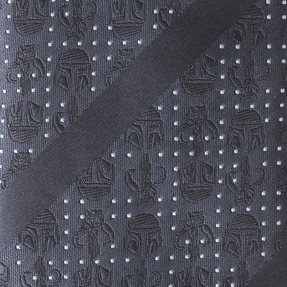 Star Wars Mandalorian Blue Dotted Striped Tie - My Men's Shop