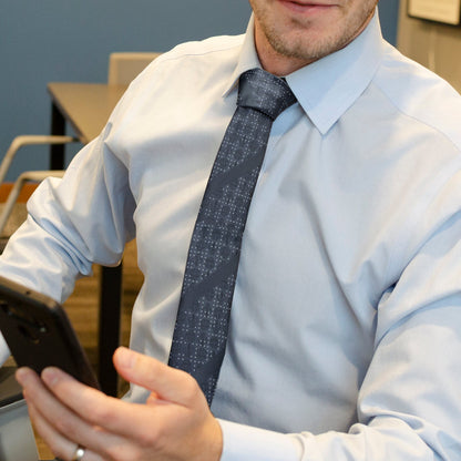 Star Wars Mandalorian Blue Dotted Striped Tie - My Men's Shop