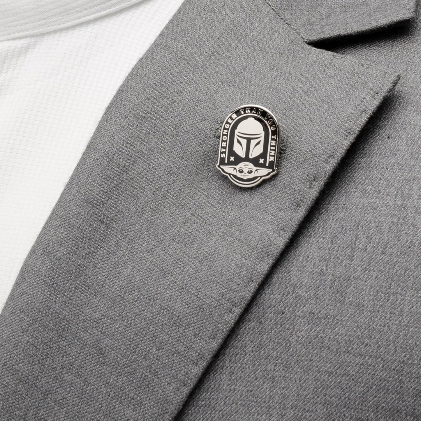 Star Wars Mandalorian and Grogu Stronger Than You Think Lapel Pin