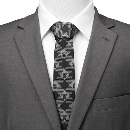 Star Wars Grogu Black Plaid Tie - My Men's Shop