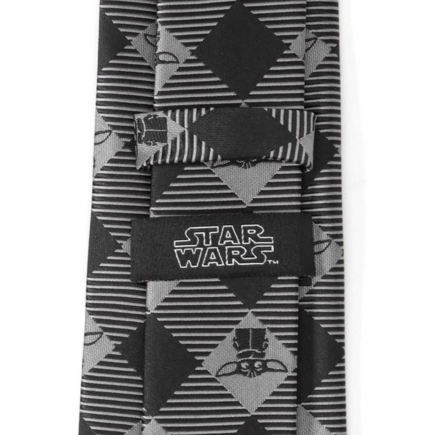 Corbata Star Wars Grogu Cuadros Negros