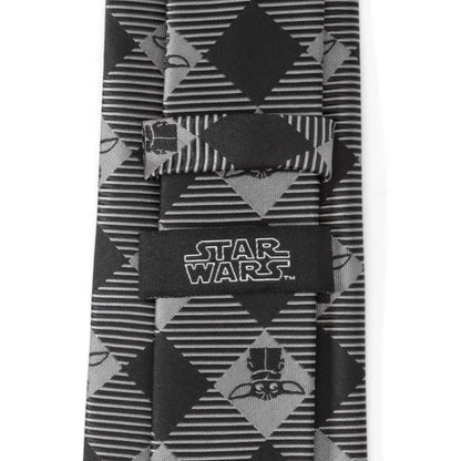 Star Wars Grogu Black Plaid Tie - My Men's Shop