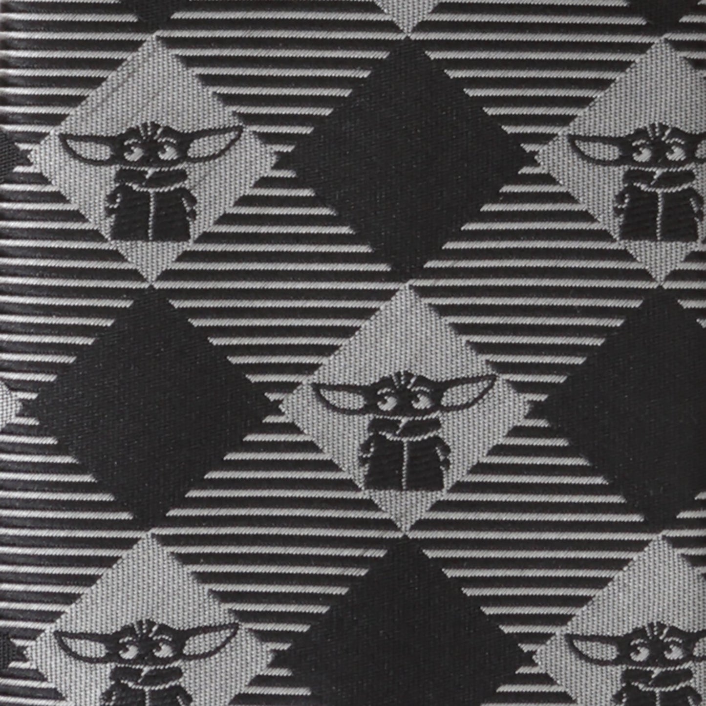 Corbata Star Wars Grogu Cuadros Negros
