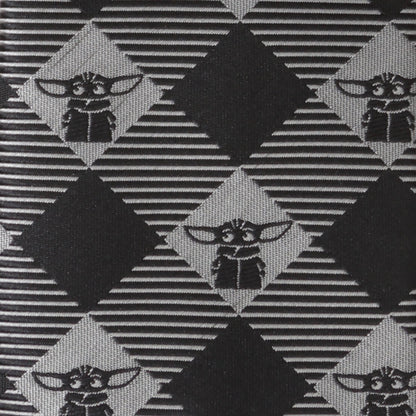Corbata Star Wars Grogu Cuadros Negros