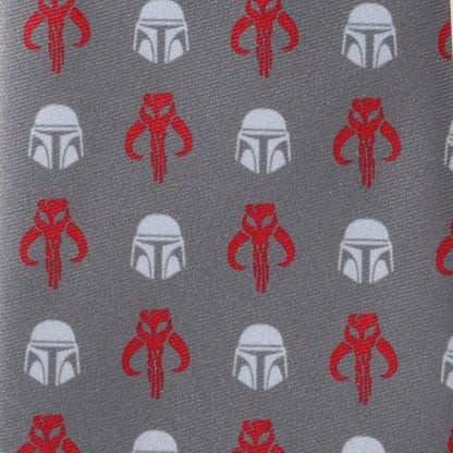 Star Wars Mandalorian and Mythosaur Red and Gray Tie - My Men's Shop