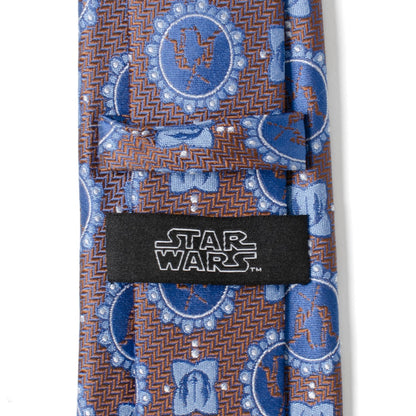 Star Wars Obi-Wan Kenobi and Anakin Skywalker LIGHTSABER Battle Blue Tie - My Men's Shop