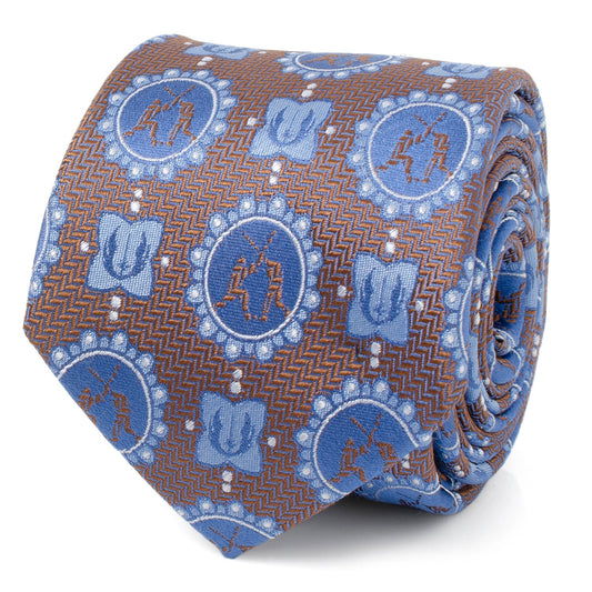 Star Wars Obi-Wan Kenobi and Anakin Skywalker LIGHTSABER Battle Blue Tie - My Men's Shop