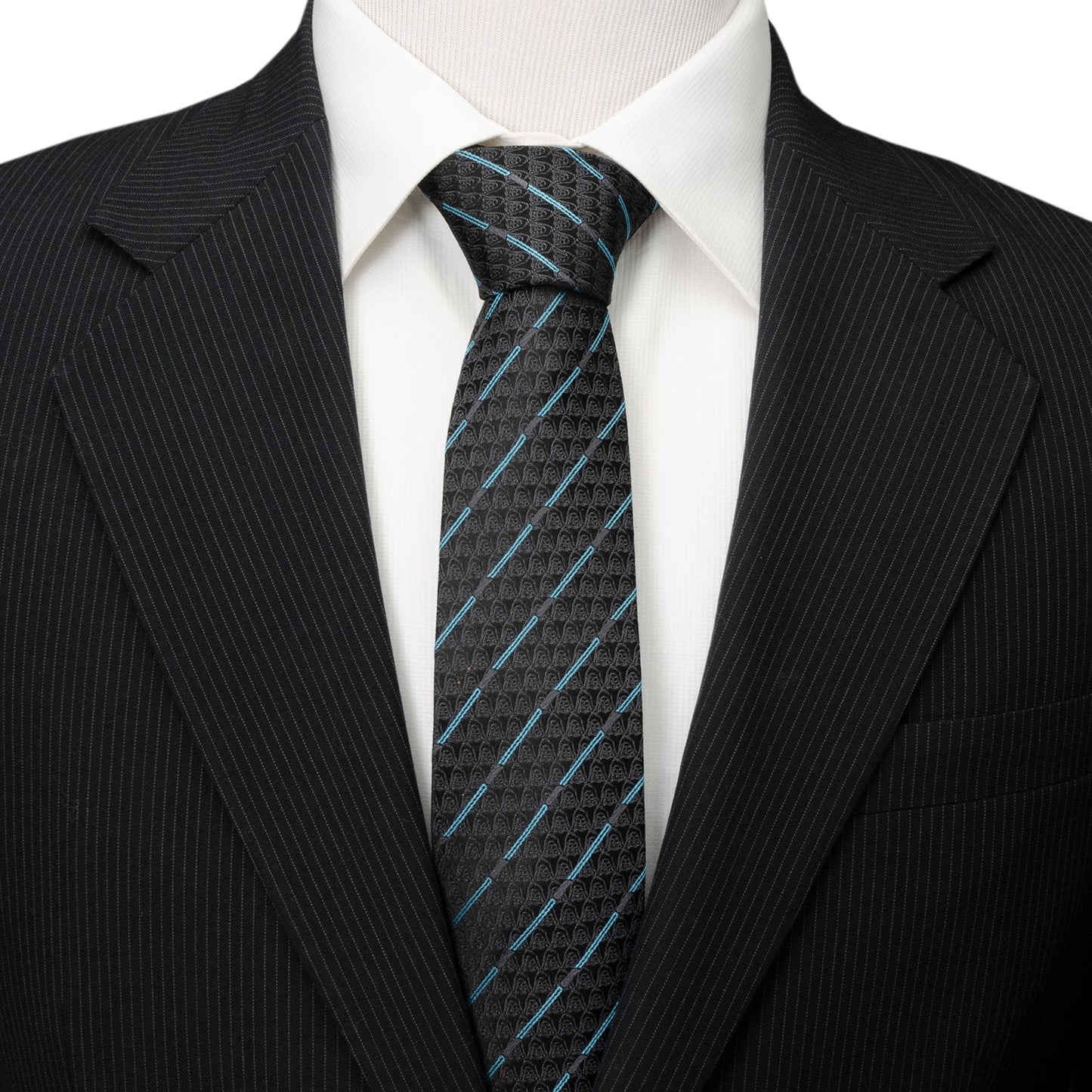 Corbata negra con estampado del sable de luz de Obi-Wan Kenobi de Star Wars