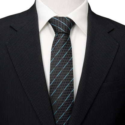 Corbata negra con estampado del sable de luz de Obi-Wan Kenobi de Star Wars