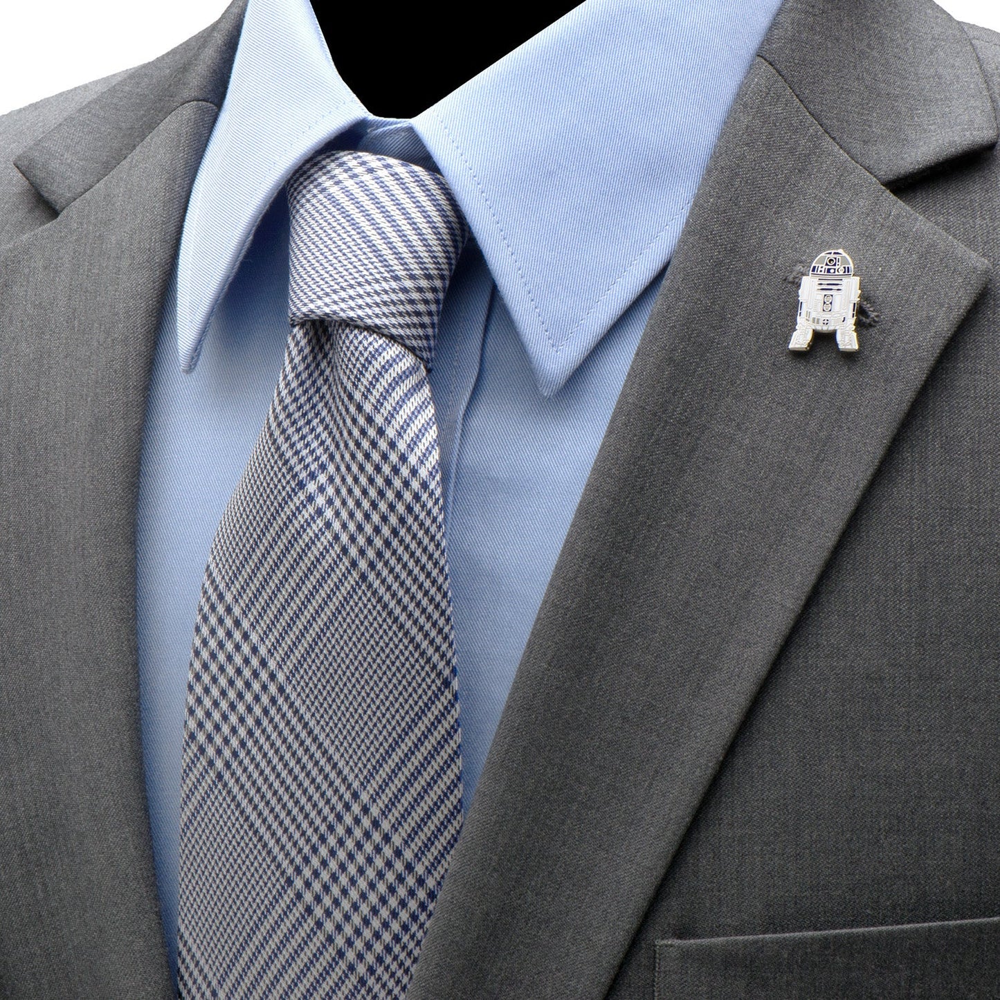 Star Wars R2-D2 Cufflinks, Lapel Pin, and Tie Bar 3-Piece Gift Set - My Men's Shop