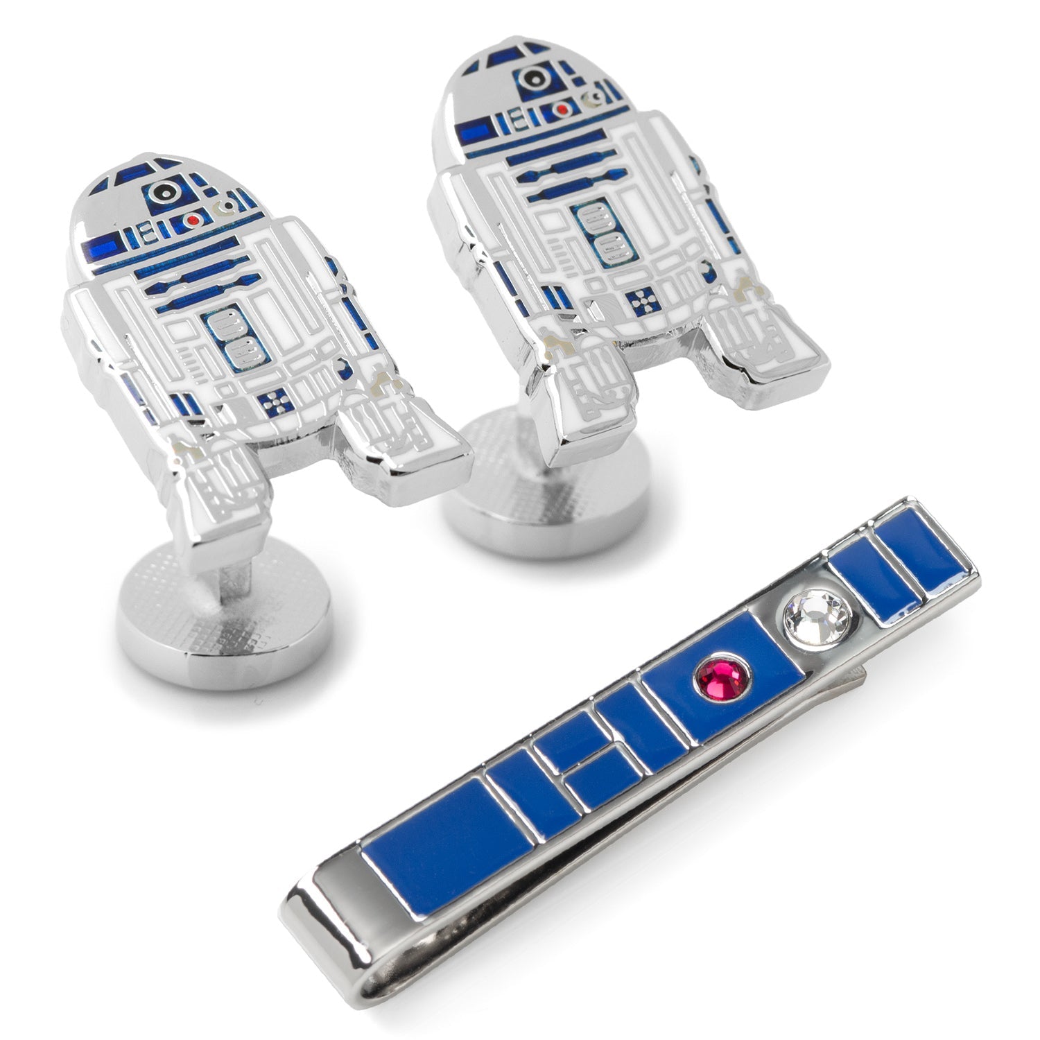 Star Wars R2-D2 Cufflinks and Blue Tie Bar Gift Set - My Men's Shop