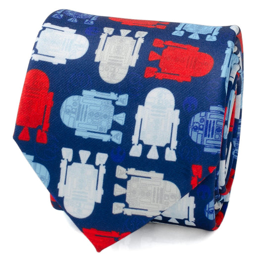 Corbata de R2-D2 de Star Wars, roja, blanca y azul