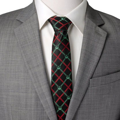 Star Wars Rebel Alliance Crest Red, Green, and Black Plaid Tie - My Men's Shop