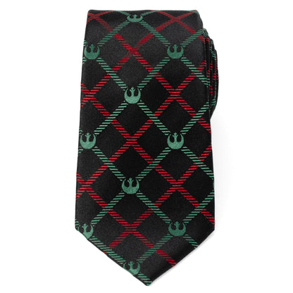 Star Wars Rebel Alliance Crest Red, Green, and Black Plaid Tie - My Men's Shop