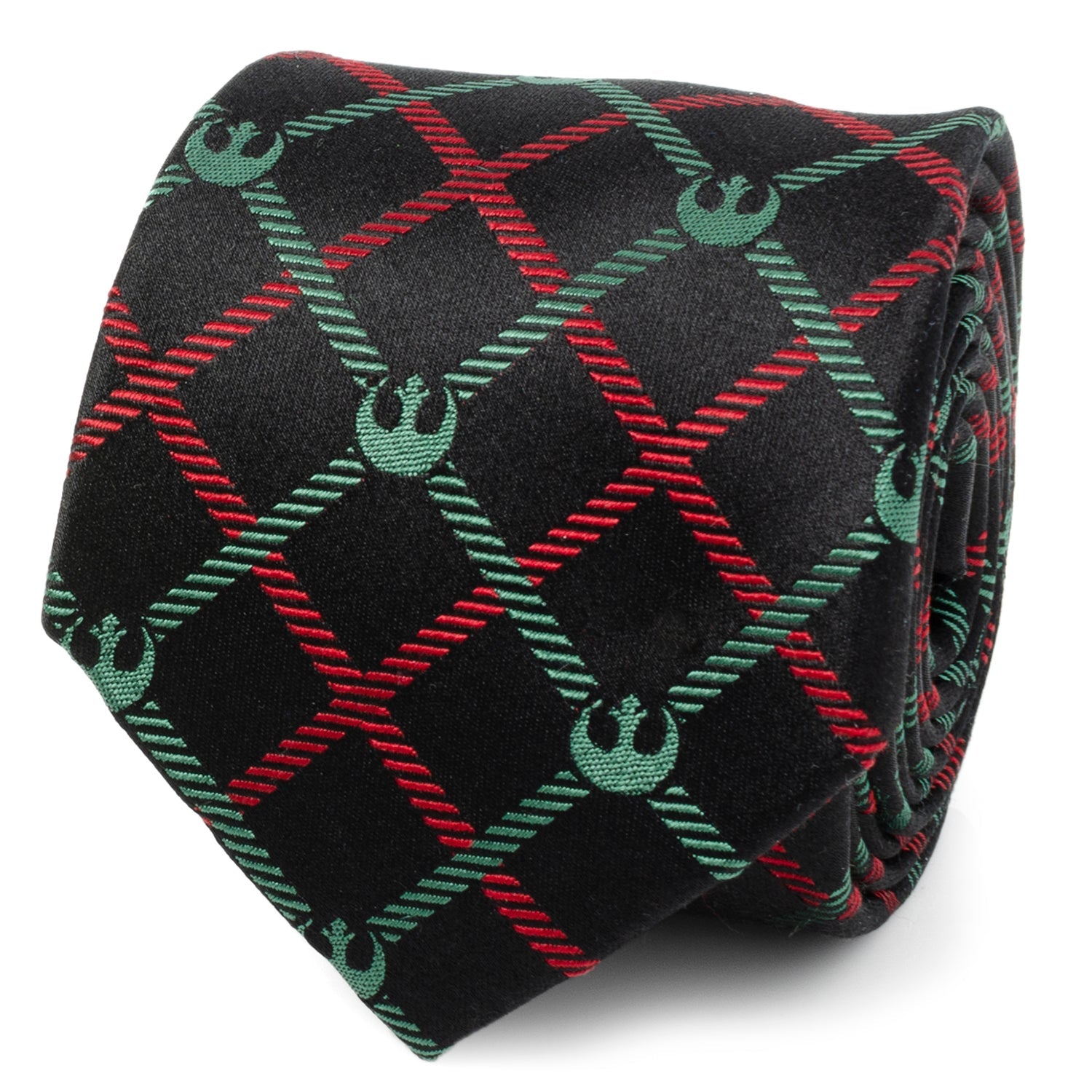 Star Wars Rebel Alliance Crest Red, Green, and Black Plaid Tie - My Men's Shop