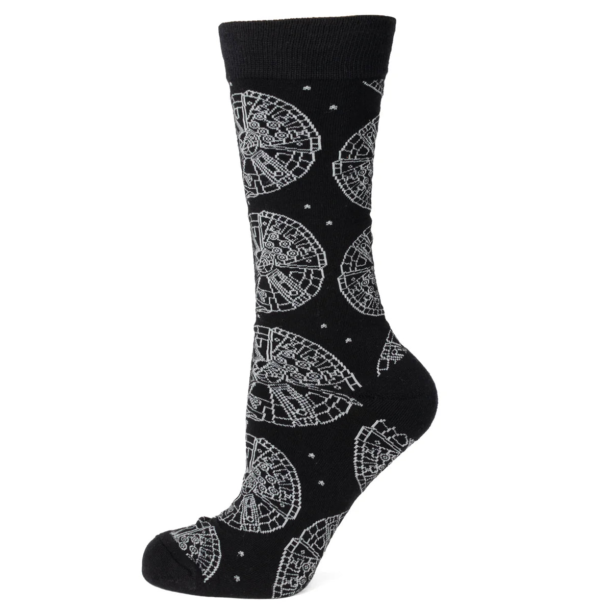 Calcetines de vestir negros y pin de solapa de Star Wars Millennium Falcon - Set de regalo