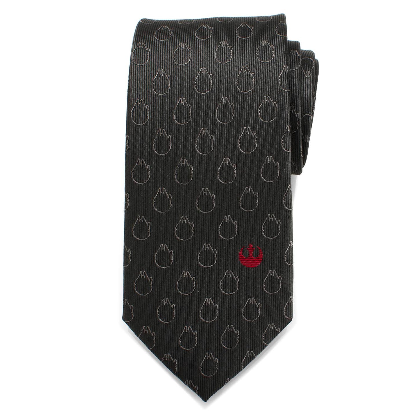 Star Wars Rebel Alliance and Millennium Falcon Gray Tie with Red Crest - My Men's Shop