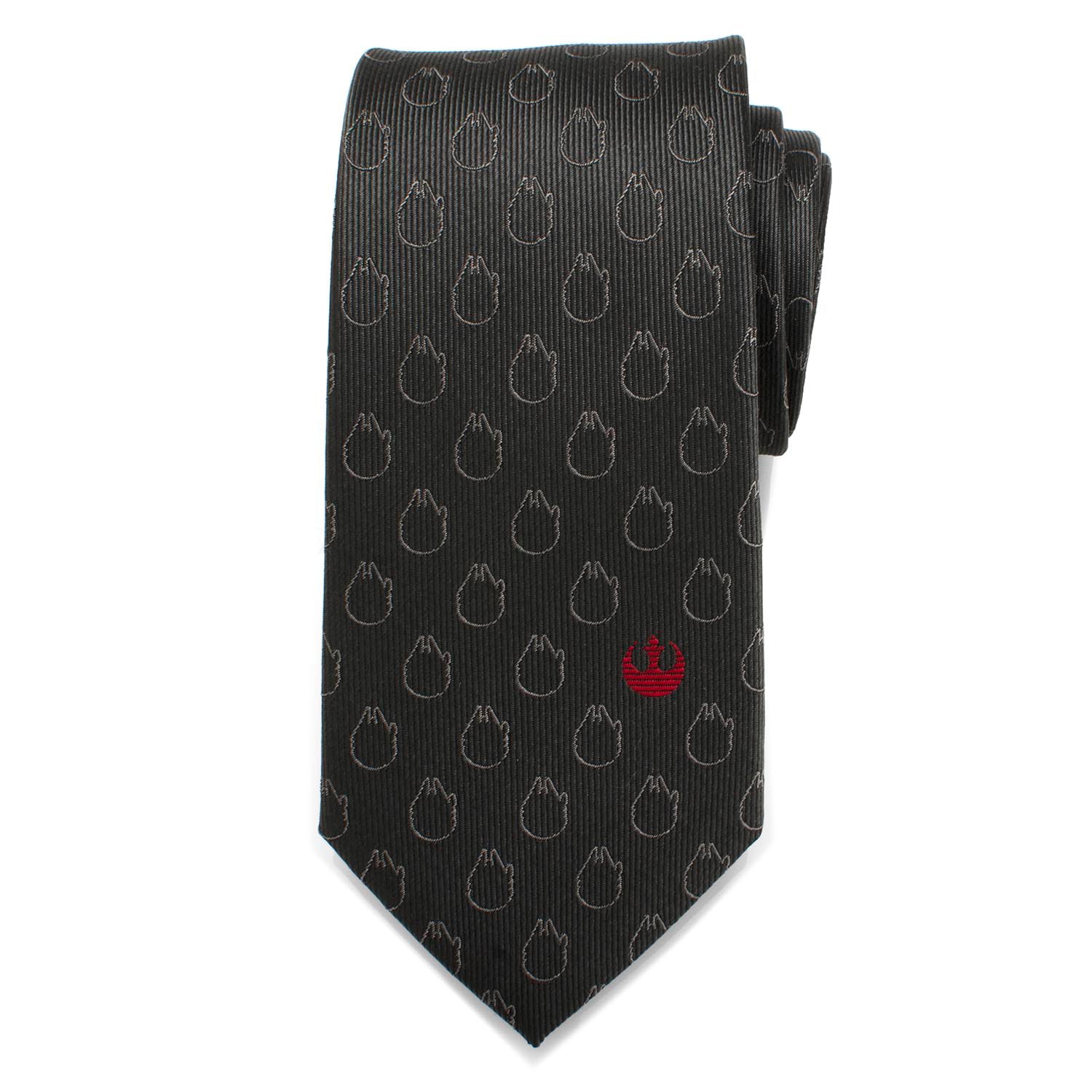 Star Wars Rebel Alliance and Millennium Falcon Gray Tie with Red Crest - My Men's Shop
